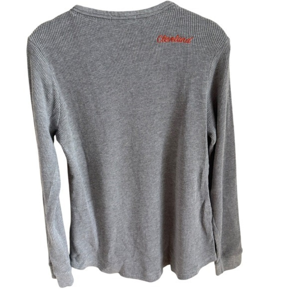 WEAR by Erin Andrews‎ Browns Waffle Henley Top Gray Medium - Picture 6 of 7